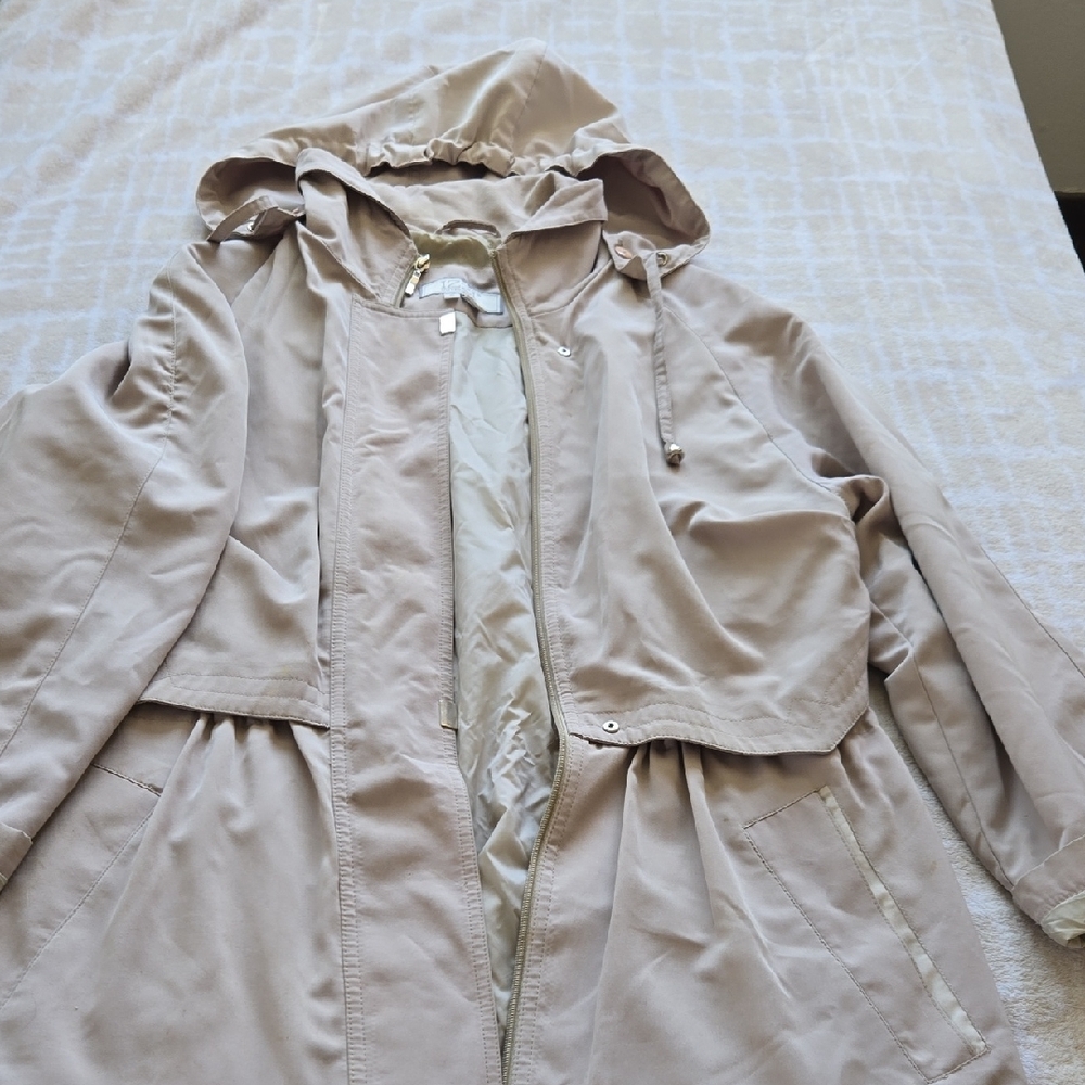 Women's Beige Hooded Jacket